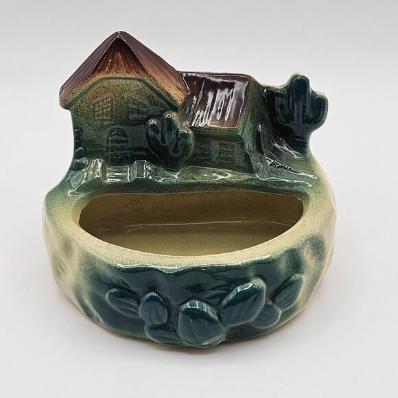 Fredericksburg Art Pottery FAPCO Planter Hacienda Southwest House Cactus Vintage - Picture 2 of 12